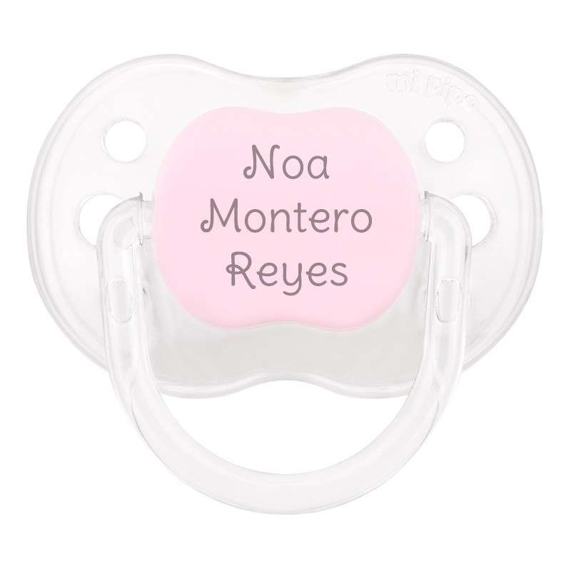 Chupete Classic Personalizado Cristal Rosa 1 chupete personalizado cristal rosa