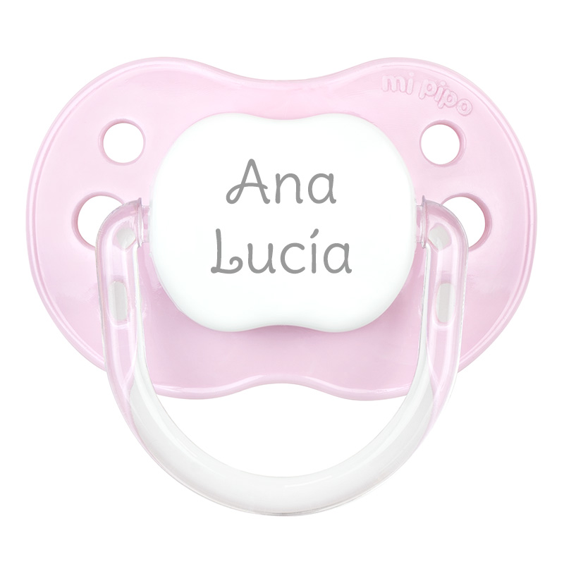 Cajita Mis Imprescindibles Personalizada Corona Rosa 5 Chupete rosa personalizado