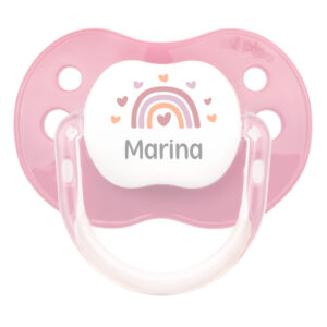 chupete personalizado con dibujo de color rosa
