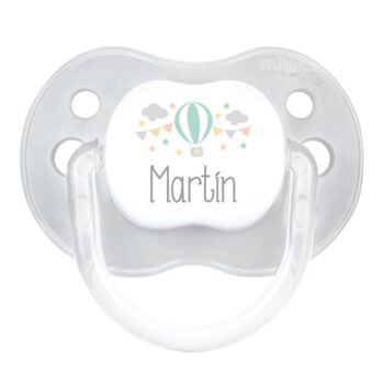 chupete personalizado con dibujo gris