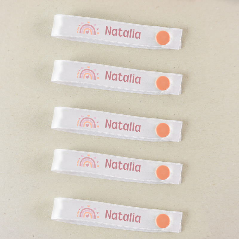 5 Cintas reutilizables para colgar ropa Personalizadas Arcoíris Blush 1 5 Cintas reutilizables para colgar ropa Personalizadas Arcoíris Blush