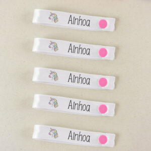 5 Cintas reutilizables para colgar ropa Personalizadas Unicornio