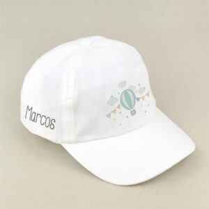 Gorra Junior Personalizada Globo Blanca