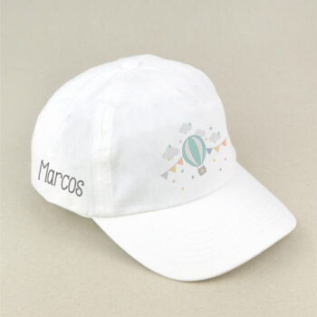 Gorra Junior Personalizada Globo Blanca