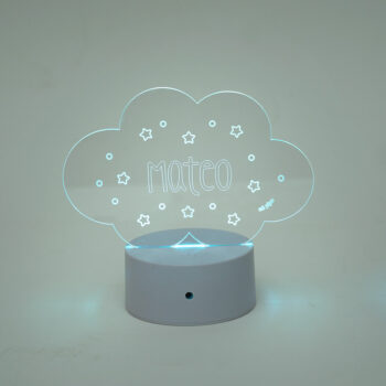 Lamparita Led Personalizada Nube con estrellitas