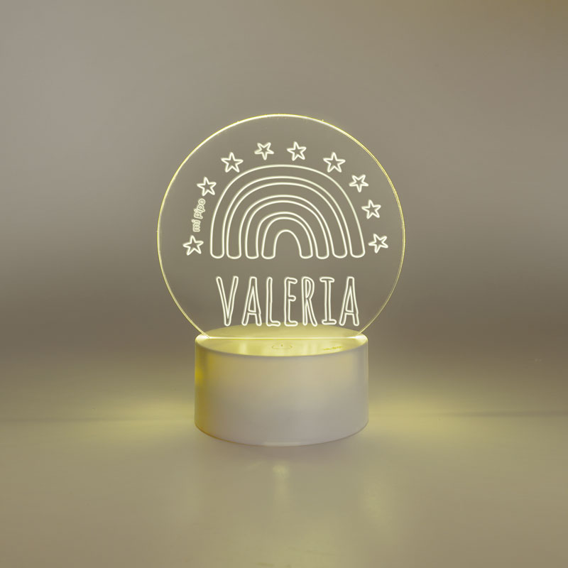 Lamparita Led Personalizada Redonda Arcoíris 1 Lamparita Led Personalizada Redonda Arcoíris