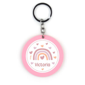 Llavero Metacrilato personalizado Arcoíris Blush