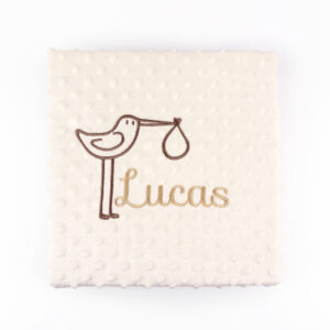 manta personalizada beige