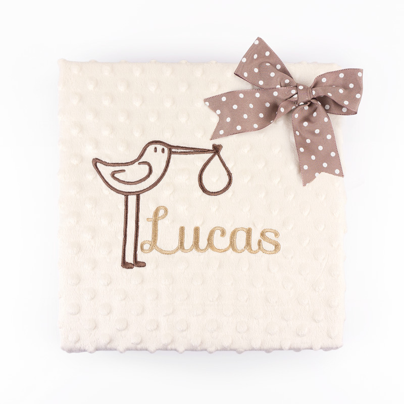 Manta Personalizada Beige, con dibujo a elegir 2 Manta Personalizada Beige, con dibujo a elegir - Imagen 2