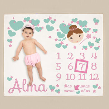 Manta Cumplemés Personalizada Hada