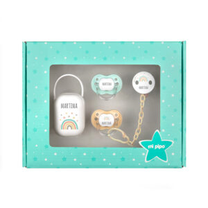 Cajita Mis Imprescindibles Personalizada Arcoíris Soft Beige