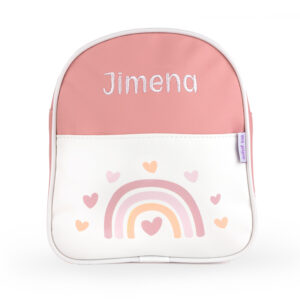 Mochila Guardería Arcoíris Blush Personalizada