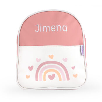 Mochila Guardería Arcoíris Blush Personalizada