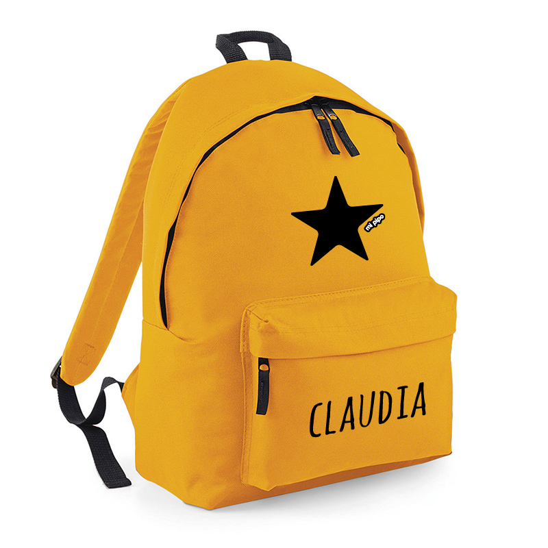 Mochila Junior Personalizada Mostaza 1 Mochila Junior Personalizada Mostaza