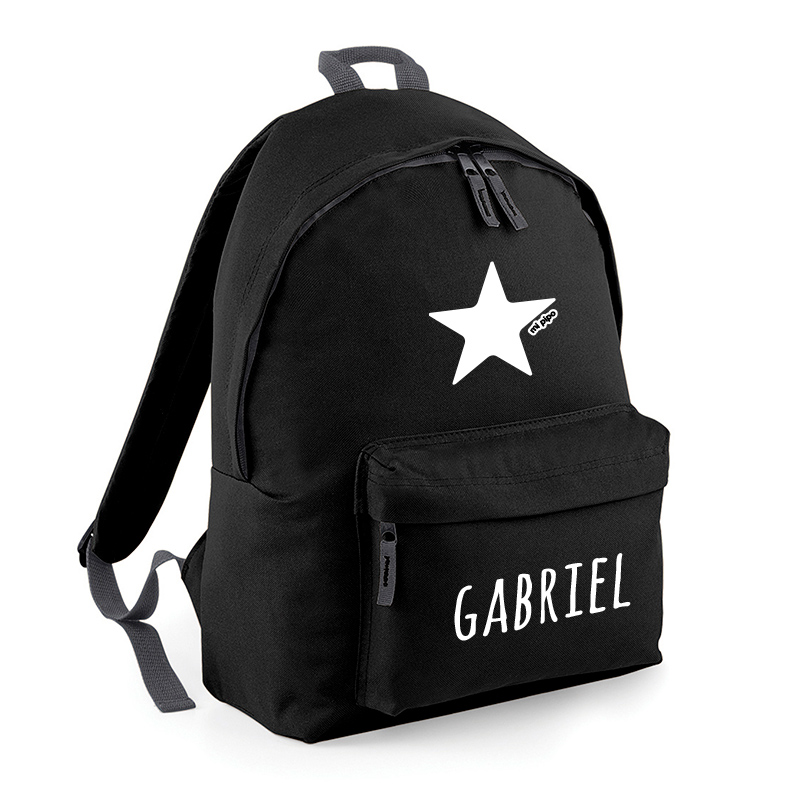 Mochila Junior Personalizada Negra 1 Mochila Junior Personalizada Negra