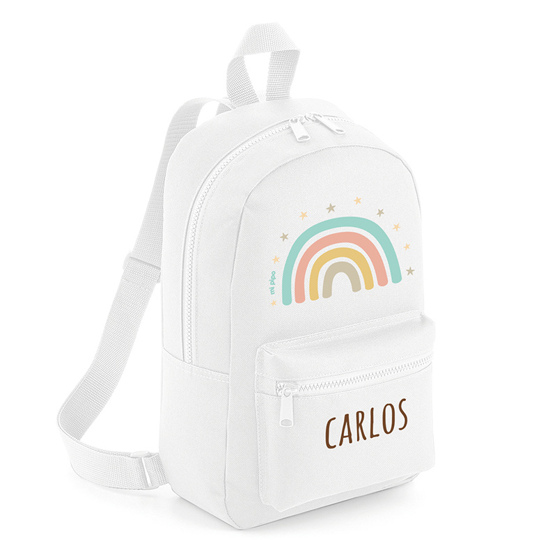 Mochila Medium Personalizada Arcoíris Soft, color a elegir 1 Mochila Medium Personalizada Arcoíris Soft, color a elegir
