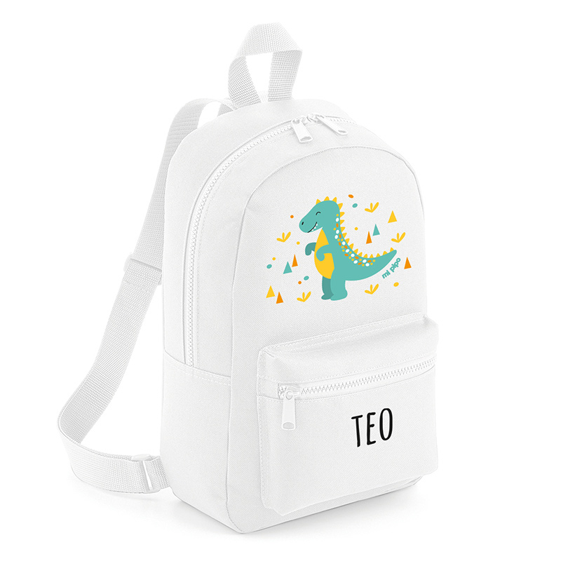 Mochila Medium Personalizada Dinosaurio, color a elegir 3 Mochila Medium Personalizada Dinosaurio, color a elegir - Imagen 3