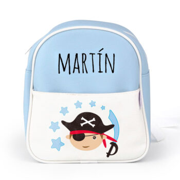 Mochila Guardería Pirata Azul Personalizada