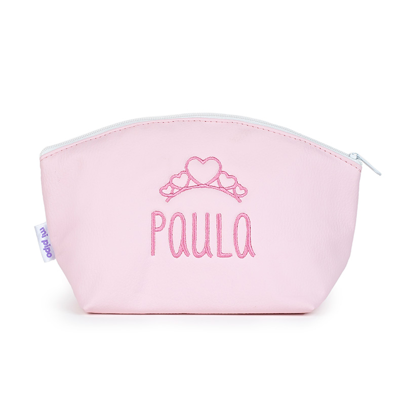 Neceser Polipiel Personalizado Rosa, dibujo opcional 1 Neceser Polipiel Personalizado Rosa, dibujo opcional