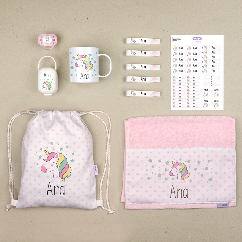 Pack Mi Cole Personalizado Unicornio + Regalo Etiquetas para objetos 1 Pack Mi Cole Personalizado Unicornio + Regalo Etiquetas para objetos