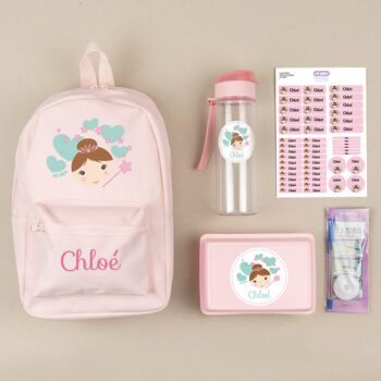 Pack Mi Equipo para el Cole con Mochila Personalizado Hada + Regalo Cinta marcaprendas