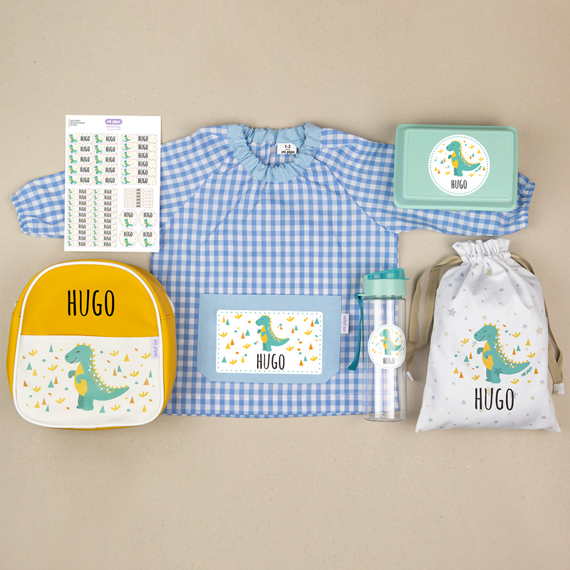 Pack Mi Guarde Personalizado Dinosaurio + Regalo Cajita Porta Alimentos 1 Pack Mi Guarde Personalizado Dinosaurio + Regalo Cajita Porta Alimentos