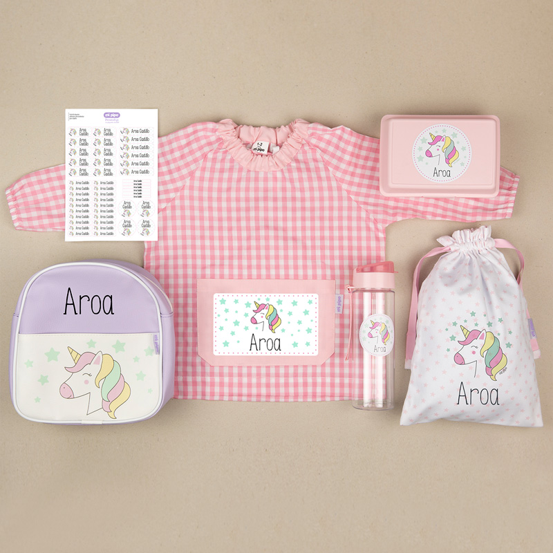 Pack Mi Guarde Personalizado Unicornio + Regalo Cajita Porta Alimentos 1 Pack Mi Guarde Personalizado Unicornio + Regalo Cajita Porta Alimentos