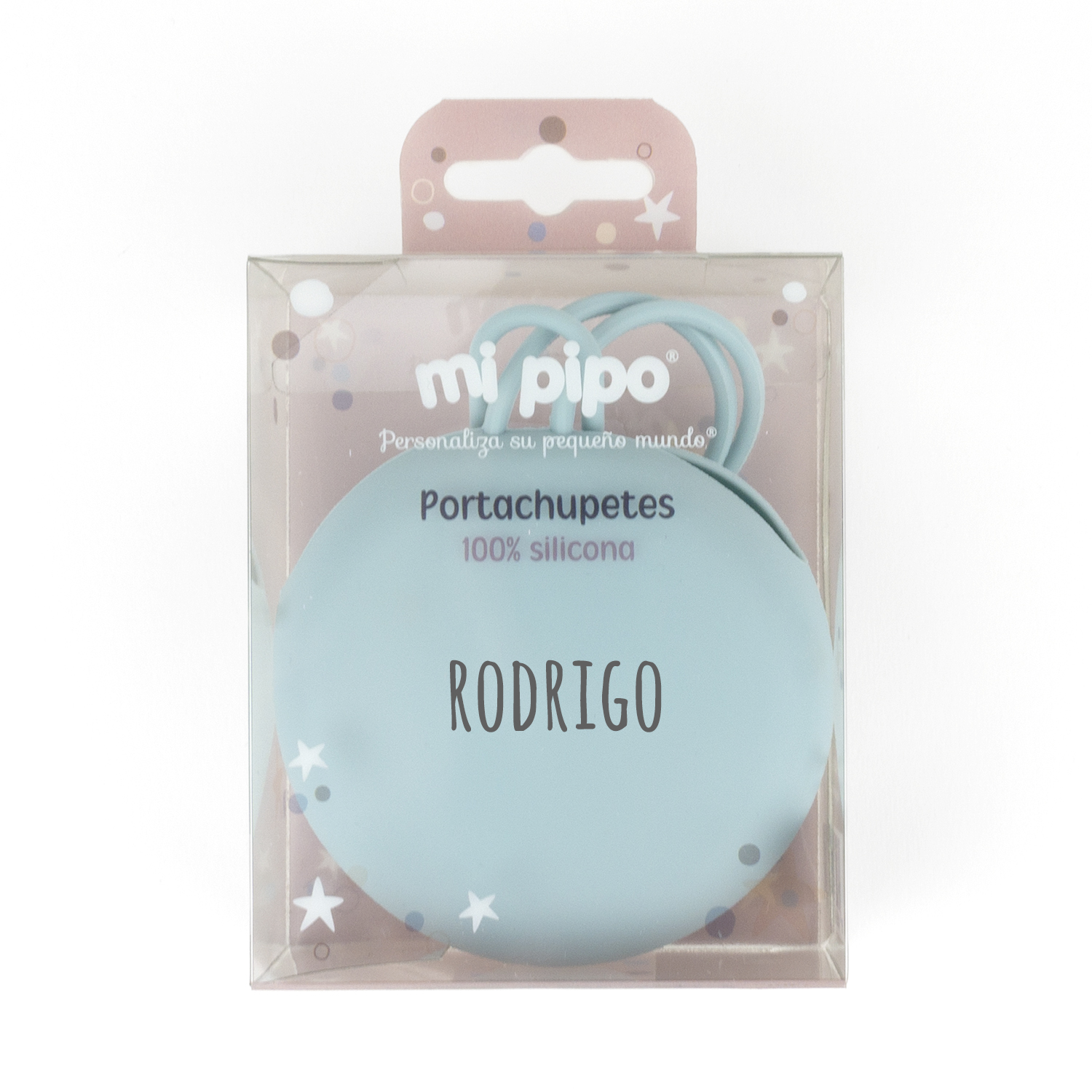 Portachupetes de Silicona Gummy Personalizado Azul Soft 2 Portachupetes de Silicona Gummy Personalizado Azul Soft - Imagen 2