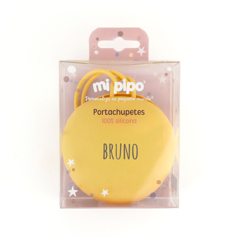 Portachupetes de Silicona Gummy Personalizado Mostaza 3 Portachupetes de Silicona Gummy Personalizado Mostaza - Imagen 3
