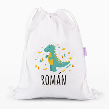 Petate Medium Personalizado Dinosaurio, color a elegir