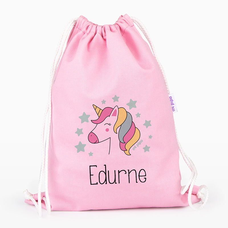 Pack Mi Equipo para el Cole con Petate Personalizado Unicornio + Regalo Etiquetas objetos 2 Pack Mi Equipo para el Cole con Petate Personalizado Unicornio + Regalo Etiquetas objetos - Imagen 2