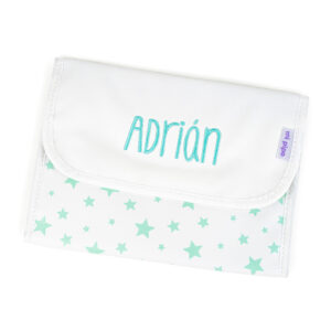 Portadocumentos Personalizado Estrellas Menta