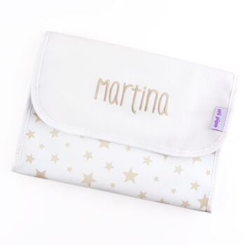 Portadocumentos Personalizado Estrellas Beige