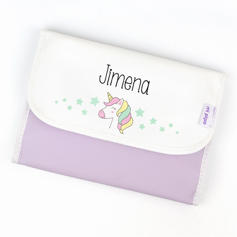 Portadocumentos Unicornio Lila Personalizado 1 Portadocumentos Unicornio Lila Personalizado
