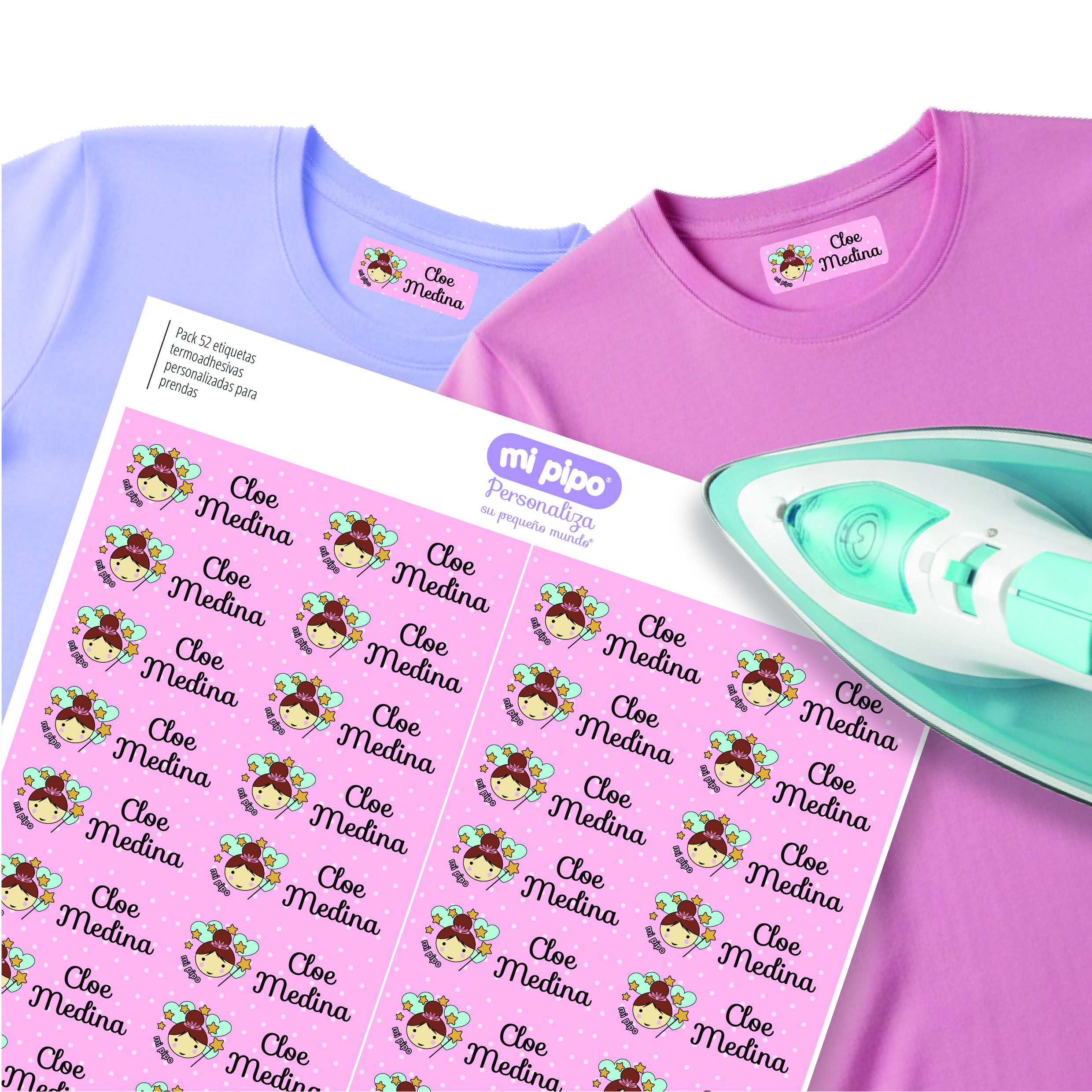 52 Etiquetas para ropa personalizadas Hada 1 Etiquetas para ropa Hada
