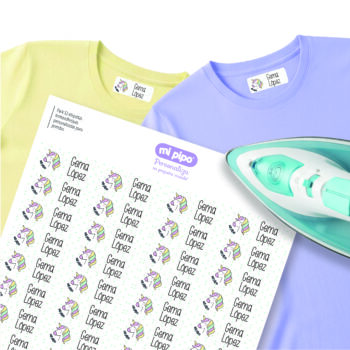 Etiquetas para ropa unicornio