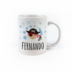 Taza con asa de cerámica o plástico Personalizada Pirata