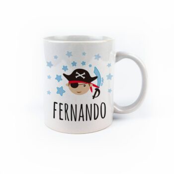 Taza con asa de cerámica o plástico Personalizada Pirata