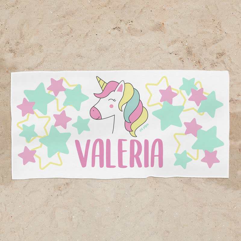 Toalla de Baño Personalizada Unicornio 1 Toalla de Baño Personalizada Unicornio