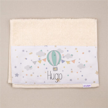 Toallita Personalizada Globo Beige