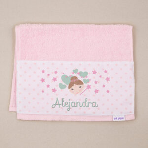 Toallita Personalizada Hada Rosa