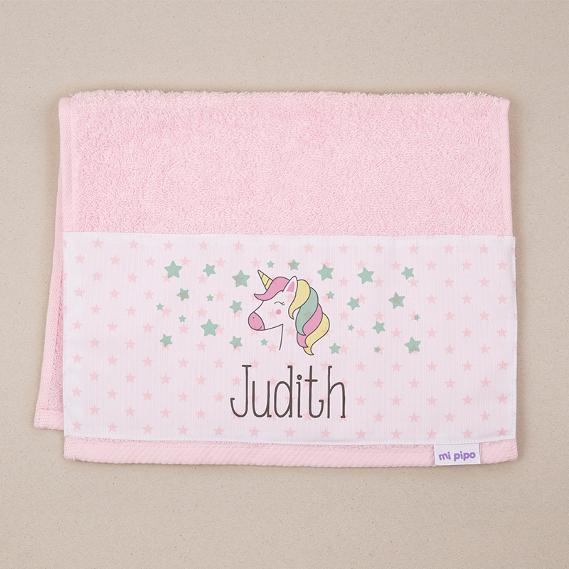Toallita Personalizada Unicornio Rosa 1 Toallita Personalizada Unicornio Rosa