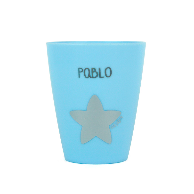 Cajita Vasito + Cubiertos Personalizada Azul 4 Cajita Vasito + Cubiertos Personalizada Azul - Imagen 4