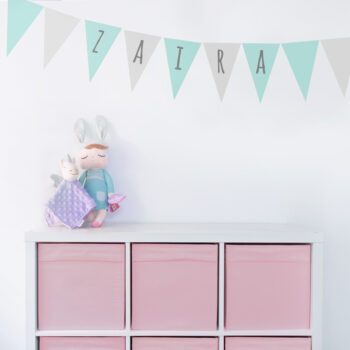 Vinilo Banderín de pared Personalizado Menta