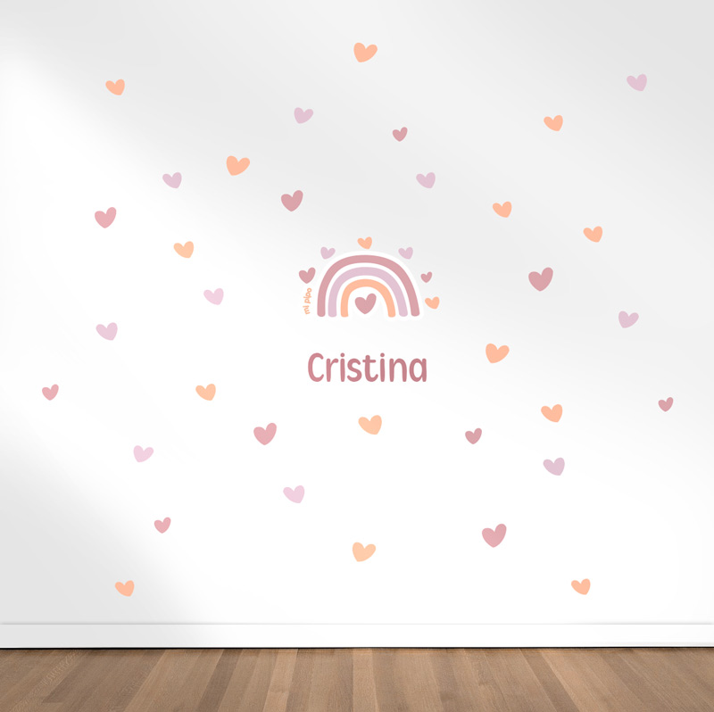Vinilo Maxi de pared Personalizado Arcoíris Blush 1 Vinilo Maxi de pared Personalizado Arcoíris Blush