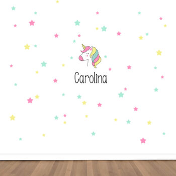 Vinilo Maxi de pared Personalizado Unicornio