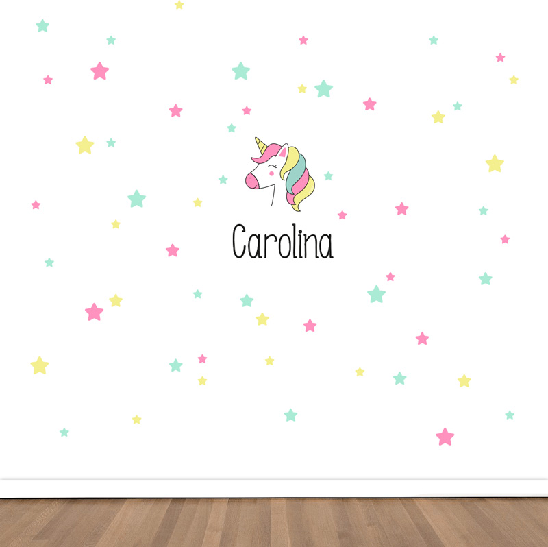 Vinilo Maxi de pared Personalizado Unicornio 1 Vinilo Maxi de pared Personalizado Unicornio