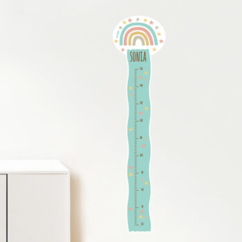 Vinilo Medidor de pared Personalizado Arcoíris Soft