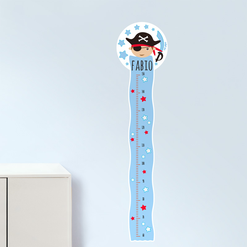 Vinilo Medidor de pared Personalizado Pirata 1 Vinilo Medidor de pared Personalizado Pirata
