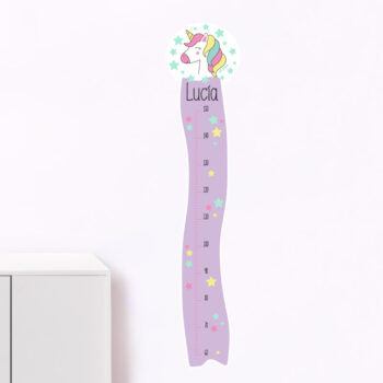 Vinilo Medidor de pared Personalizado Unicornio